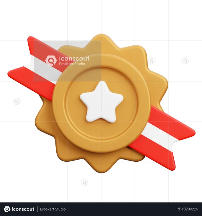 Insignia de bronce  3D Icon