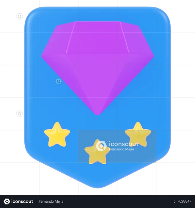 Insignia de diamante  3D Icon