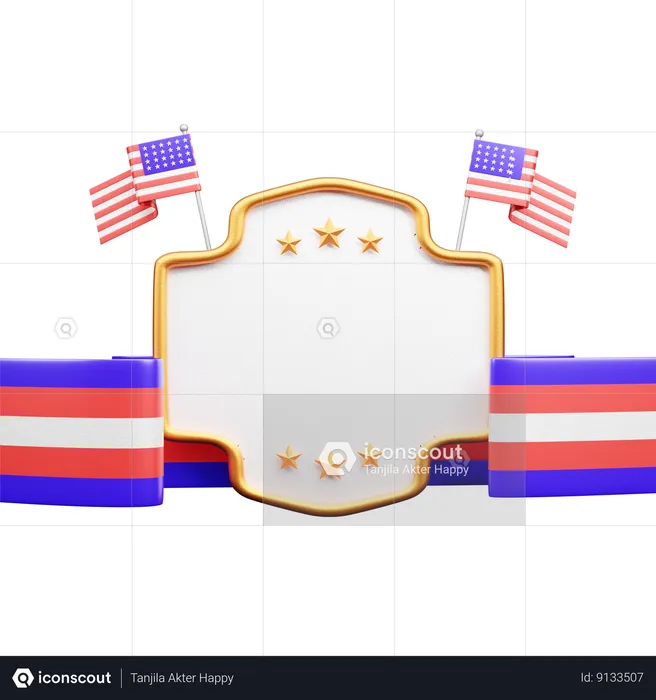 Insignia de estados unidos  3D Icon