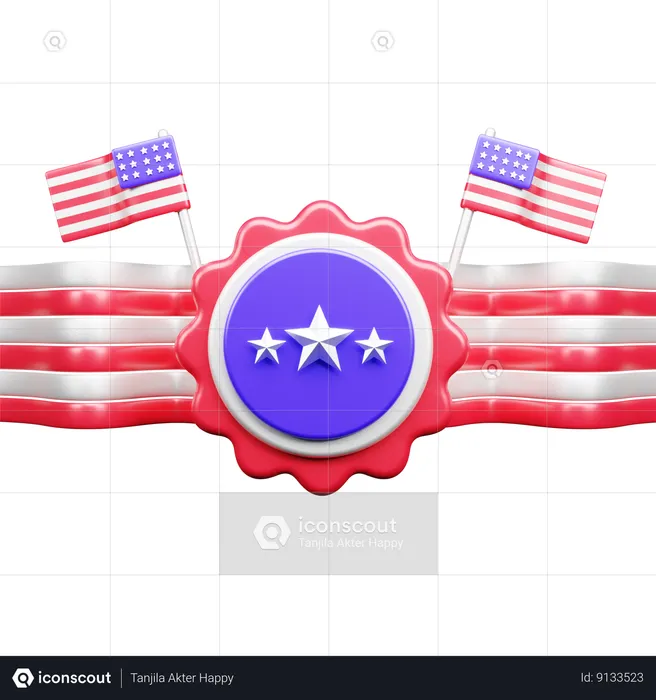 Insignia de estados unidos  3D Icon