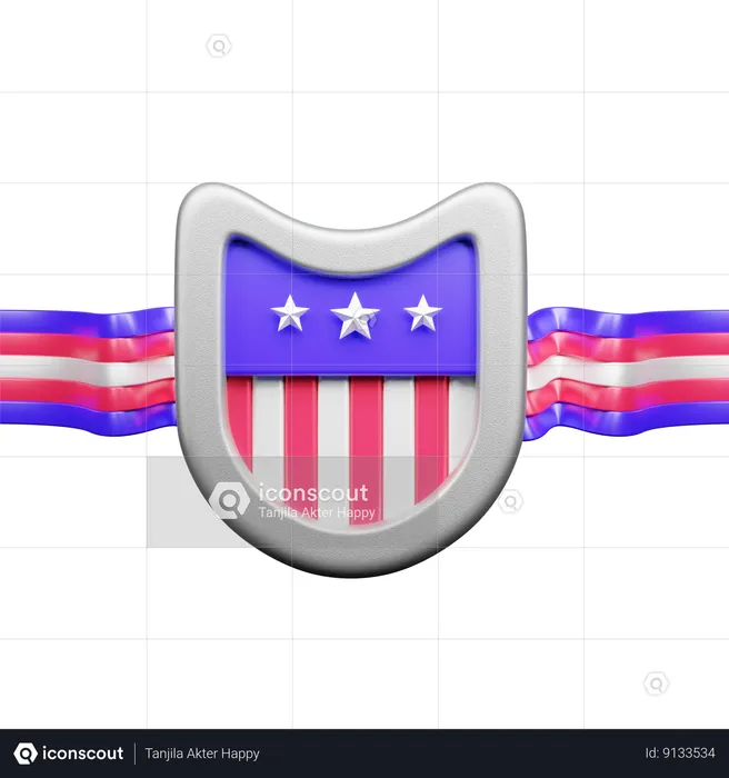 Insignia de estados unidos  3D Icon