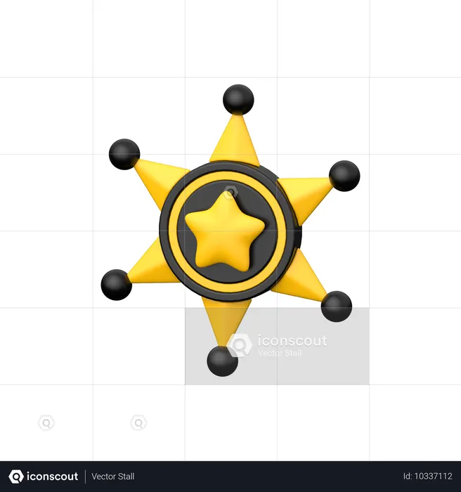 Insignia del sheriff  3D Icon