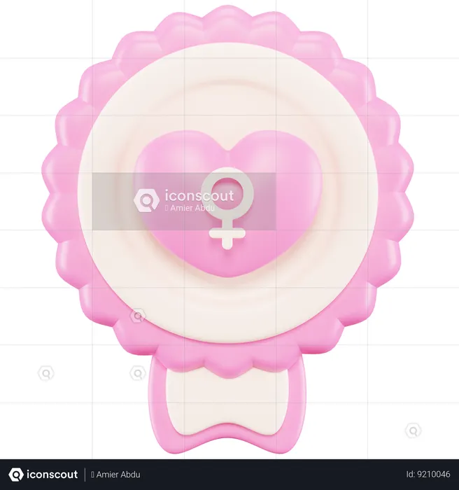 Insignia de símbolo femenino  3D Icon