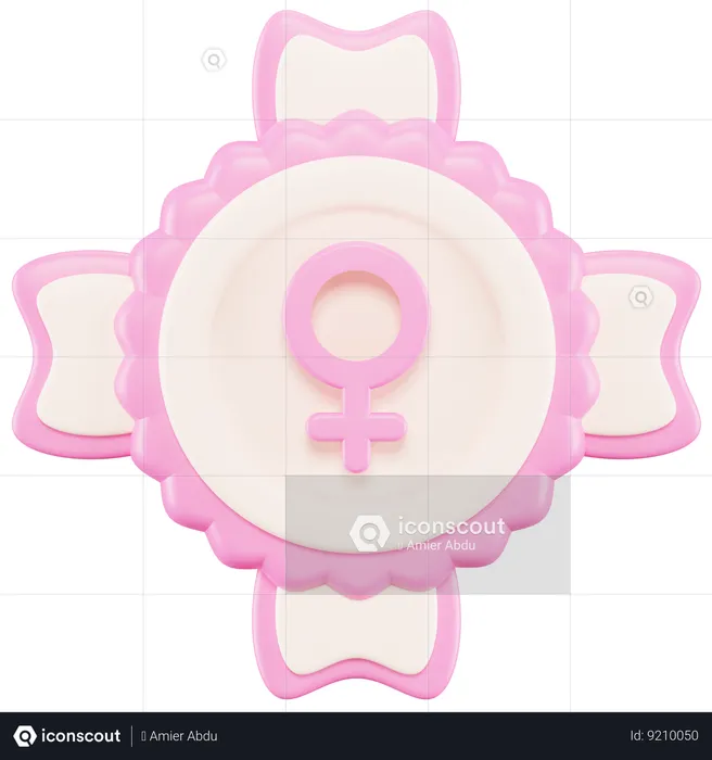 Insignia de símbolo femenino  3D Icon