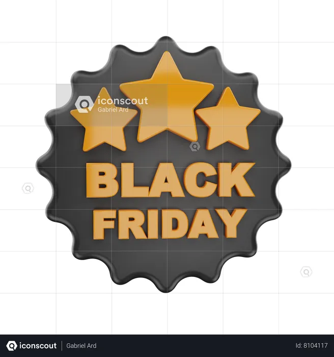 Insignia de viernes negro  3D Icon