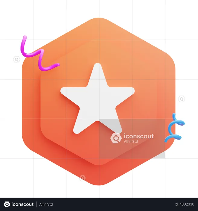 Insignia de estrella  3D Illustration