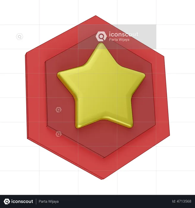 Insignia de estrella  3D Icon