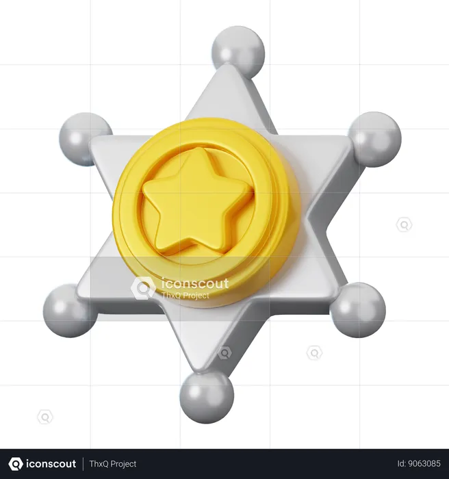 Insignia del sheriff  3D Icon