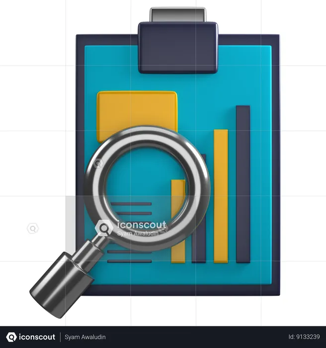 Inspeccionar estadística  3D Icon