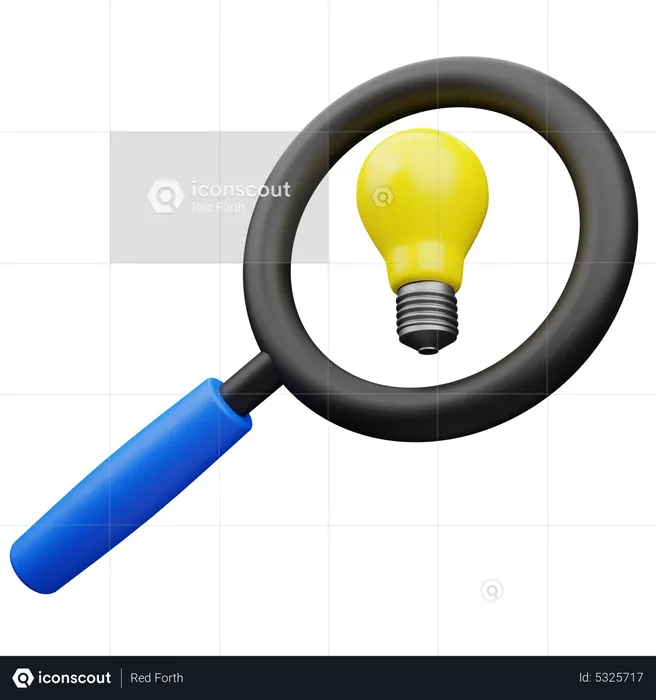 Inspiration Idea Search  3D Icon