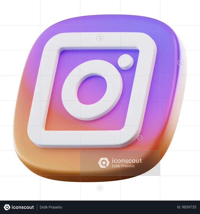 Instagram Logo 3D Icon