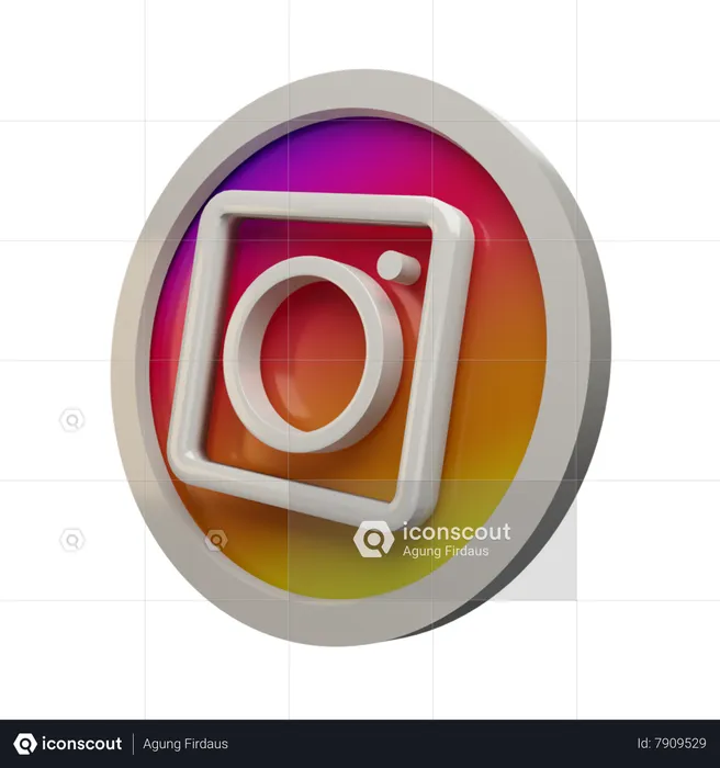 Instagram Logo 3D Icon