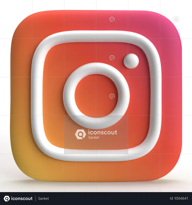 Instagram Logo  3D Icon
