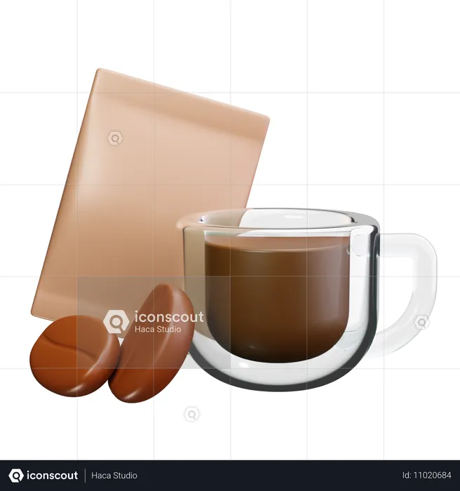 インスタントコーヒー  3D Icon