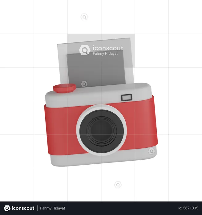 Instant Photo Camera  3D Icon