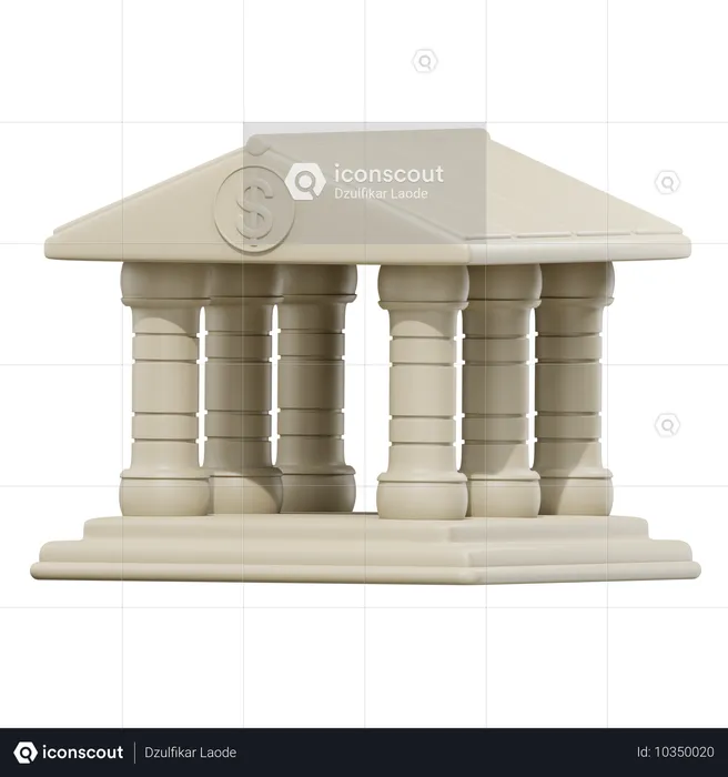 Institut financier  3D Icon