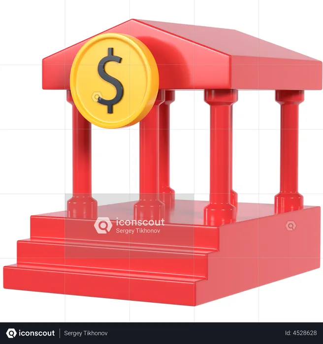 Institut financier  3D Illustration