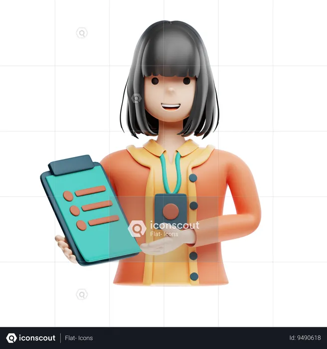 Instructor Female  3D Icon