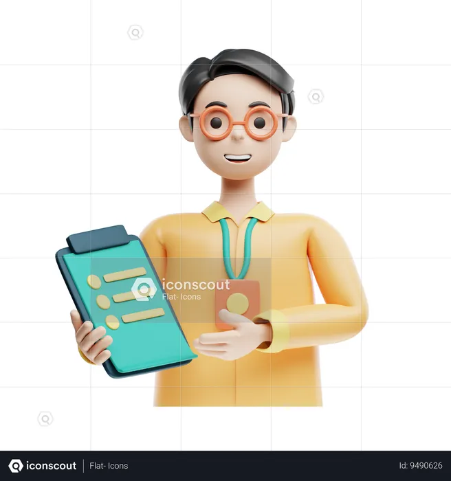 Instructor Male  3D Icon