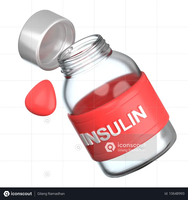 Insulin Drops  3D Icon