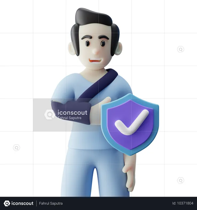 보험사고 보장  3D Icon