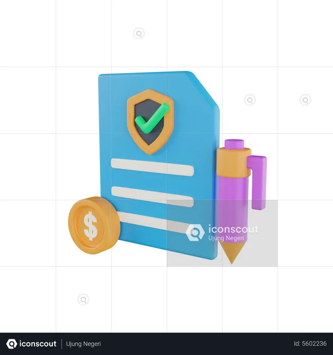 Insurance Paper  3D Icon
