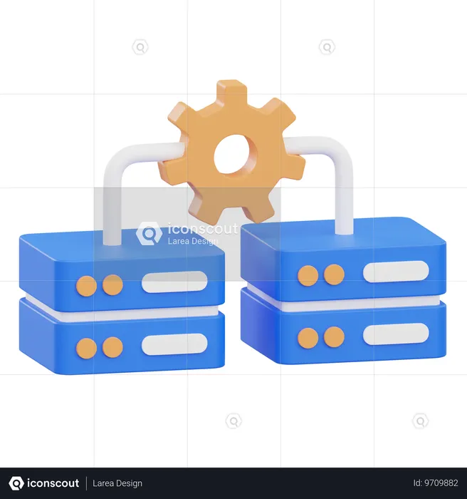 Integración de datos  3D Icon