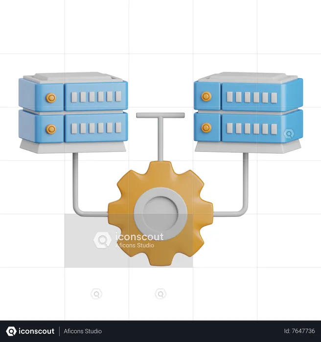 Dados integrados  3D Icon