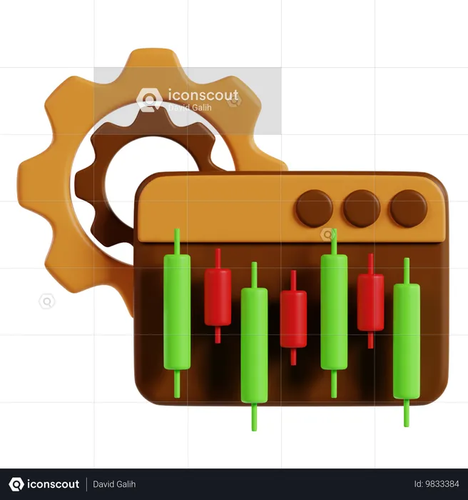 Integrated Trading Dashboard System  3D Icon