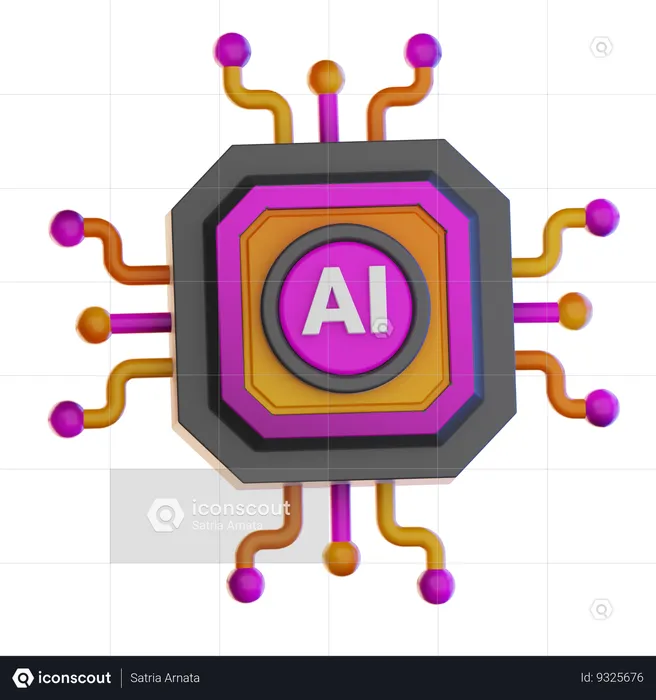 Inteligência Artificial  3D Icon