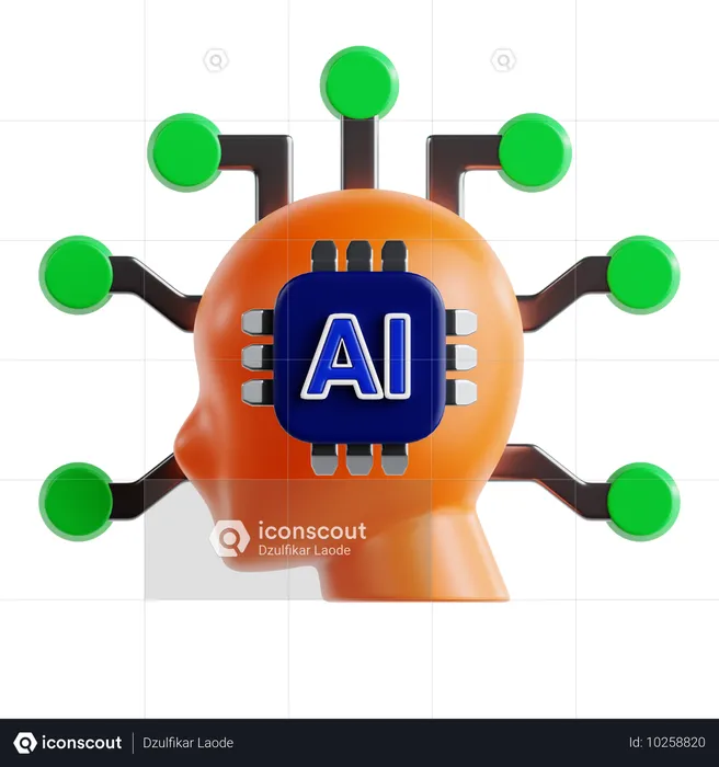 Inteligencia artificial  3D Icon