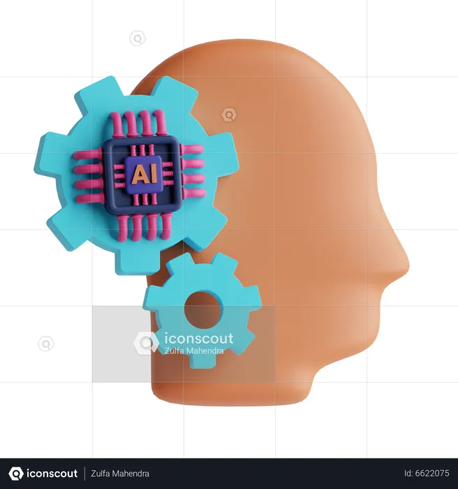 Inteligência artificial  3D Icon
