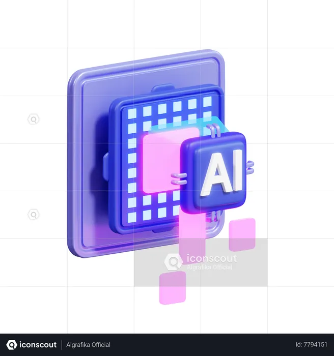 Inteligencia artificial  3D Icon