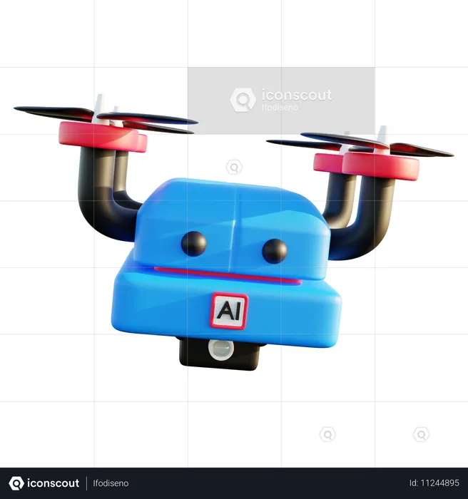 Drone de inteligência artificial  3D Icon