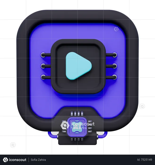 Vídeos de inteligencia artificial  3D Icon