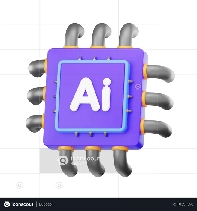 Intelligence artificielle  3D Icon