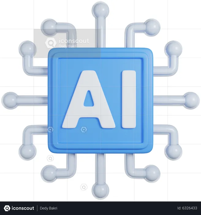 Intelligence artificielle  3D Icon