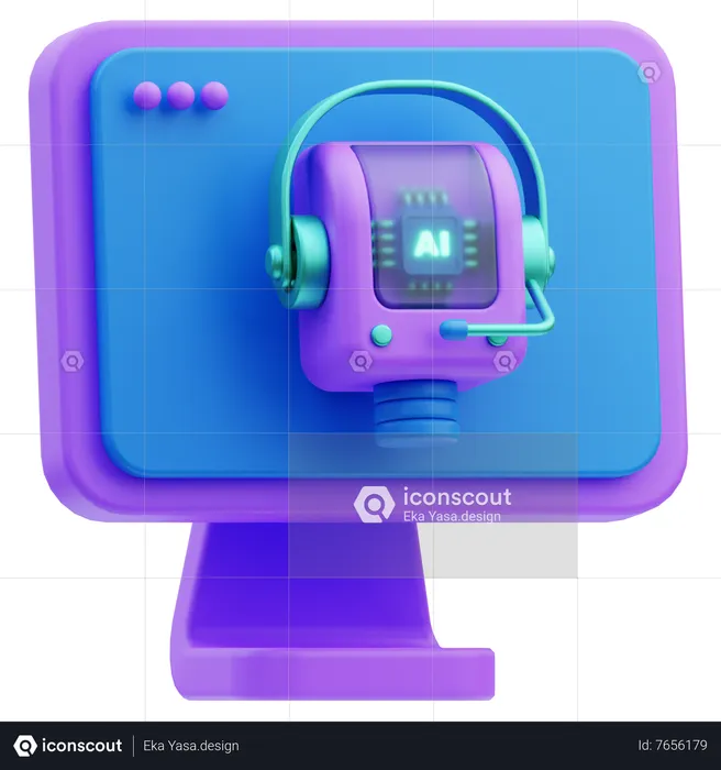 Intelligent Assistant  3D Icon