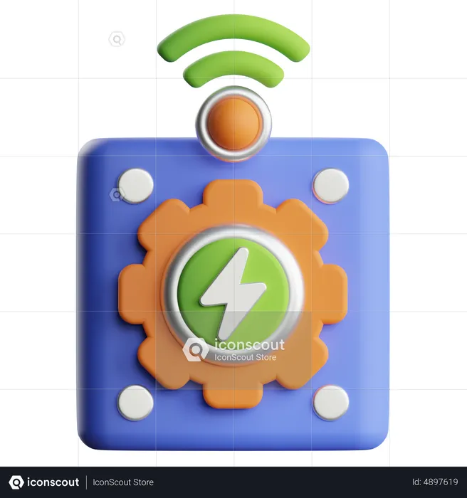 Intelligent Energy Control  3D Icon