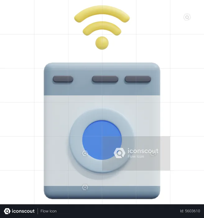 Intelligente Waschmaschine  3D Icon
