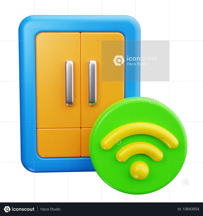 Intelligenter Kühlschrank  3D Icon