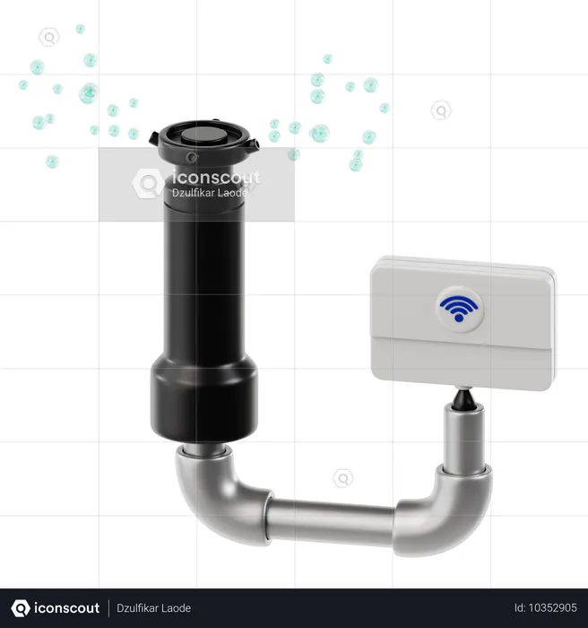 Intelligentes Bewässerungssystem  3D Icon