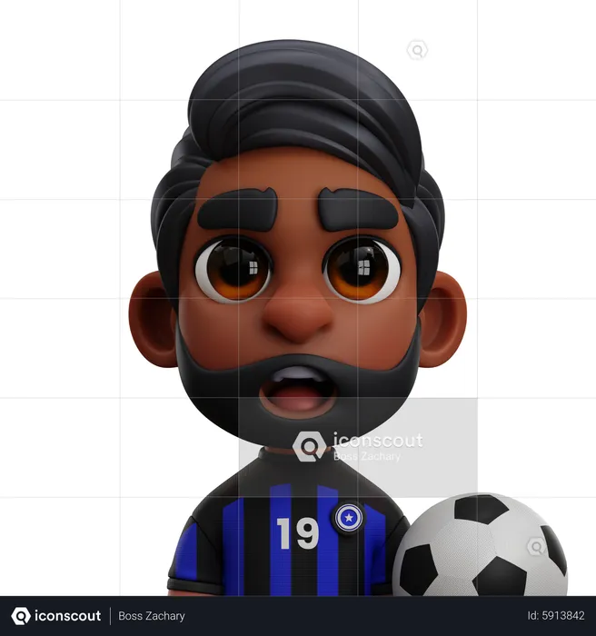 Inter Milan Player  3D Icon