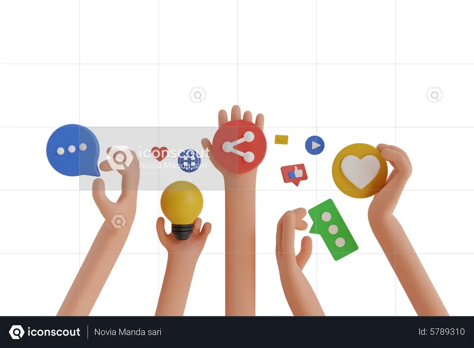 Interaction Between People  3D Icon