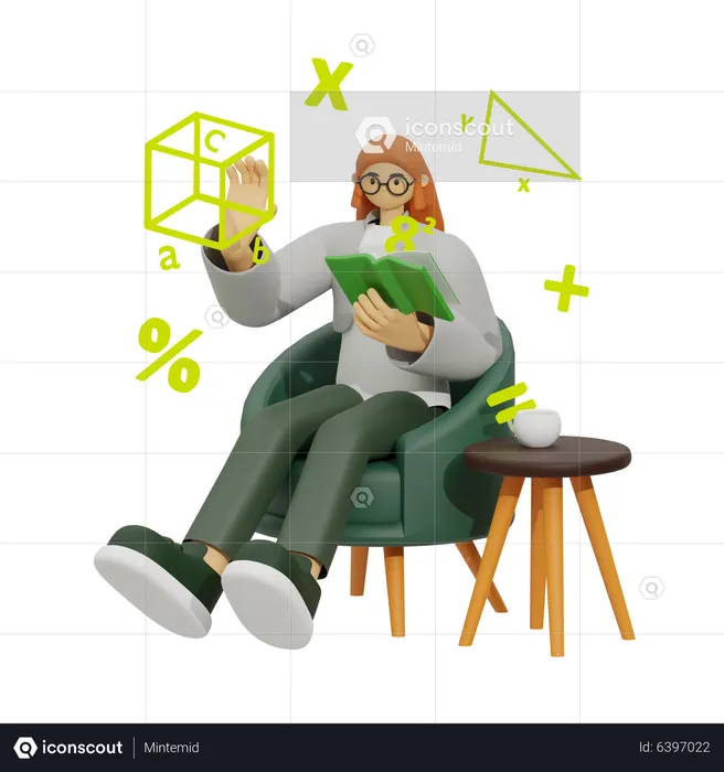 Interaktive Mathematik  3D Illustration
