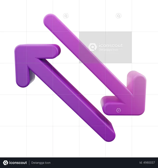 Intercambiar flecha derecha izquierda  3D Icon