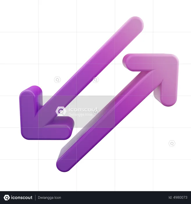 Intercambiar flecha izquierda derecha  3D Icon