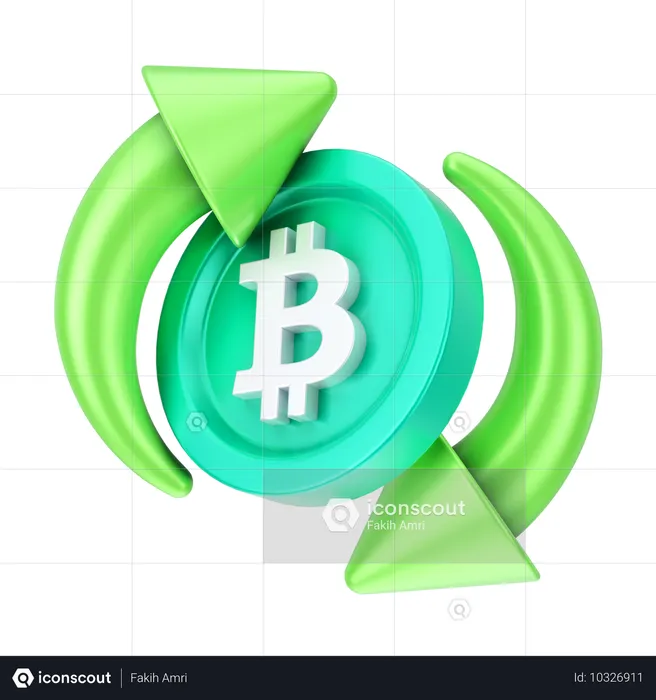 Intercambio de bitcoins  3D Icon