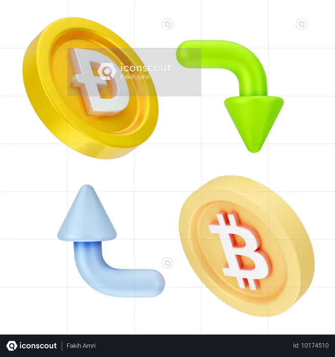 Intercambio de dogecoin  3D Icon