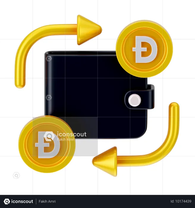 Intercambio de dogecoin  3D Icon